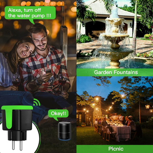 Enchufe inteligente Wifi para exteriores/enchufe WiFi impermeable para exteriores enchufe inteligente con temporizador para exteriores con medidor de consumo de energía - Product Image 6