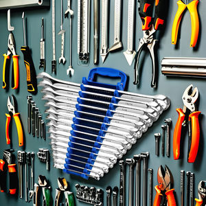 OEM ODM CRV Manual Single Ended Open End Flat <strong>Spanner</strong> Wrench <strong>Set</strong> 8mm to 32mm Metric Size Chrome Finish for DIY Packed in Box - Product Image 2