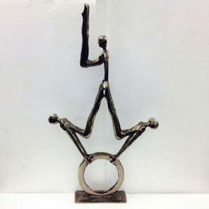 Contemporary Metal <b>Figurative</b> Sculpture Handmade Artistic Tabletop Decor Living Room Display - Product Image 1