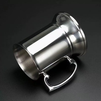 Vente directe usine – Nouveaux gobelets modernes à effet flamme, logo personnalisé, en acier inoxydable argenté, chopes à vin et bière à double paroi 500 ml, marque Magic, très demandées