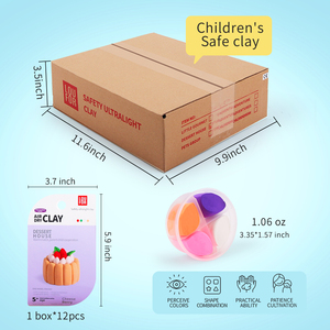 Argile à <span class=keywords><strong>modeler</strong></span> super légère, sûre, non toxique et non <span class=keywords><strong>collante</strong></span> pour les projets créatifs DIY et les jouets éducatifs - Product Image 3