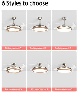 42 inch thông minh điều khiển từ xa hiện đại LED Đèn quạt trần với ánh sáng DC động cơ thay đổi độ sáng 100 wát - Product Image 6