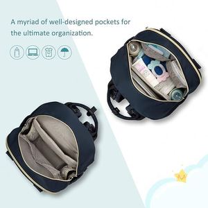 Échantillon gratuit Grand sac à dos pour bébé Sac à langer moderne pour bébé avec 15 poches pour ranger les affaires du nouveau-né - Product Image 6