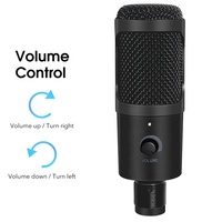 Kit de Microphone de bureau USB professionnel YR07 micro à condensateur filaire Home Studio avec support de bras pliant pour enregistrer le chant