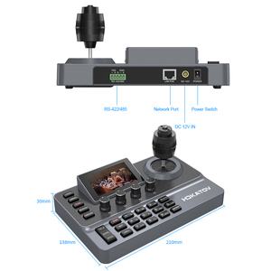 Bộ điều khiển máy ảnh <span class=keywords><strong>PTZ</strong></span> với bàn phím điều khiển 4D cho phát trực tiếp nhà thờ, cuộc họp trực tuyến, Hỗ trợ các giao thức PELCO-D/P - Product Image 6