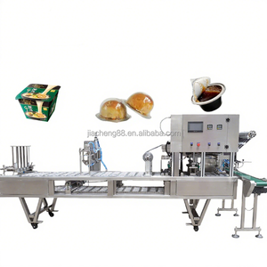 Machine à remplir <span class=keywords><strong>et</strong></span> à sceller les contenants de jus de yaourt à 2 buses Machine à emballer les contenants en aluminium à 2 buses - Product Image 2