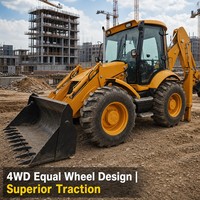 Loader Backhoe 4CX Bekas 109HP Tenaga Diesel Berat 9 Ton Kondisi Asli Peralatan Berat untuk Pemindahan Tanah Dijual