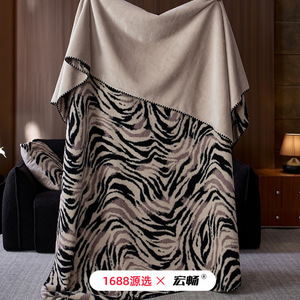 Couverture en polaire à imprimé animal Macrochic 100x150cm 150x200cm 200x230cm Automne Hiver Utilisation à domicile - Product Image 2