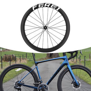 Roues de vélo de route Ferei 700C, meilleur rapport qualité-prix, moyeux de route en carbone, frein à disque céramique 24h, frein à disque avant et arrière, finition brillante, TUBELESS UD - Product Image 1