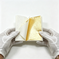 Feuille d'or métallique imitation Taïwanaise 9x9cm pour la décoration de meubles et la sculpture architecturale, anti-oxydation