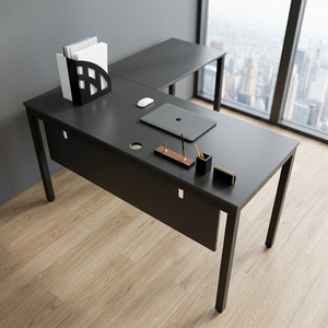 Escritorio Modular Minimalista en Forma de L HBUC016 de 140x140 con Patas de Acero Independientes y Motor Dual para Oficina o Dormitorio - Product Image 3