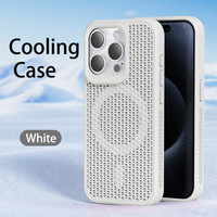 Coque en maille pour iPhone 17 Pro Max / 15 Pro / 11, motif nid d'abeille, respirante, dissipation thermique, magnétique