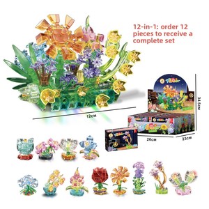 Best Selling <strong>2026</strong> Transparent ABS Educational Building <strong>Blocks</strong> DIY Model Toy Assemble Set-12-in-1 Animals Nature Theme Small - Product Image 3