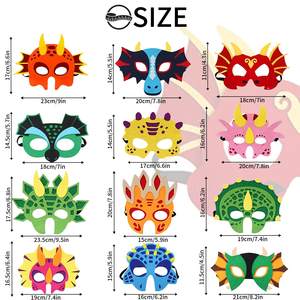 قناع تنكري للأطفال بتصميم تنكري على شكل ديناصور كرتوني متوفر بالمخزون من مصنع Nicro للأطفال ، أقنعة للأطفال بتصميم تنين عالي الجودة - Product Image 5