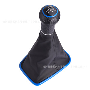 Pommeau de levier de vitesse pour Volkswagen Golf 4 Mk4 GTI R32 Bora Jetta 19mm 23mm Cuir Bleu - Product Image 2
