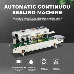 Machine de scellage continu entièrement automatique 700W, machine de scellage thermique pour aliments, scelleuse de sacs d'emballage, machines d'emballage avec codage par pulvérisation - Product Image 5
