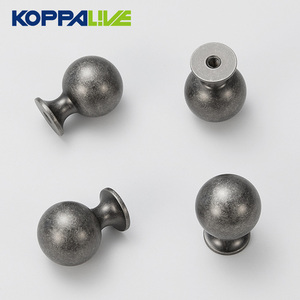 Koppalive Unique Round Aged Solid Brass 30mm Height Cabinet <strong>Door</strong> <strong>Knobs</strong> Drawer Handles for Kitchen Furniture Decorative Hardware - Product Image 3