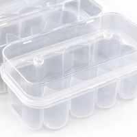 Boîte de rangement rectangulaire en plastique PP en gros pour flacons de 3 ml, 7 ml, 10 ml, support de protection à 10 compartiments pour produits peptidiques