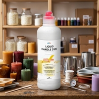 Colorant liquide pour bougies 1 kg, soluble dans l'huile, pour la fabrication artisanale de bougies, cire de soja et de coco, pigment de haute pureté