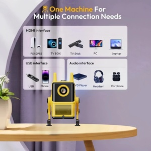 Vente en gros Nouveau projecteur d'écran LED sans fil portable intelligent intérieur double WiFi BT <span class=keywords><strong>H8</strong></span> Android 11 en fonctionnement - Product Image 3