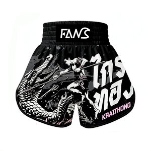مخصص بالجملة ركلة الملاكمة شورت Mma مع الشقوق معركة عاطفي - Product Image 5