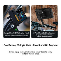 Écran tactile de navigation pour tableau de bord de moto de 6,2 pouces, écran de navigation Android Auto Apple CarPlay, support de rétroviseur