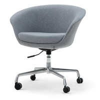 Chaise de bureau pivotante réglable moderne et minimaliste, chaise d'ordinateur avec dossier pour réunions de personnel et études, idéale pour la réception commerciale