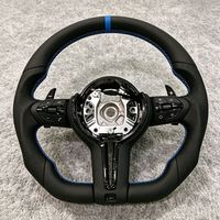 Volant en cuir de haute qualité avec bande bleue M Sport pour BMW F10 F15 X5 X6 F30 F32 F80 F82 M3 M4 M5