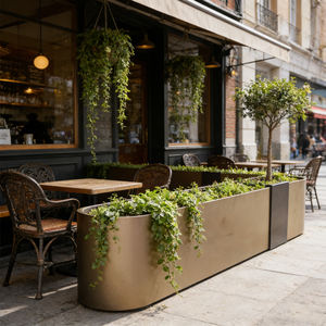 Bac à plantes en métal en gros, jardinières laser thermolaquées, bacs paysagers pour la décoration <span class=keywords><strong>de</strong></span> jardins domestiques et centres commerciaux - Product Image 1