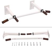 Support de barre de poussée en métal pour exercices physiques à domicile avec poignée antidérapante Barre de traction super résistante et portante