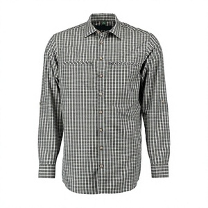Chemise d'hiver traditionnelle bavaroise pour homme, en tricot uni, 50% coton, 50% fibre de bambou, écologique, respirante, OEM - Product Image 1