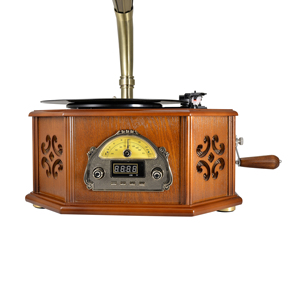 Handgedraaide Elektrische Fonograaf Met Bas Stereo Speaker Met Radio,<span class=keywords><strong>Bluetooth</strong></span> Functie, Usb Mp3 Muziekspeler - Product Image 5