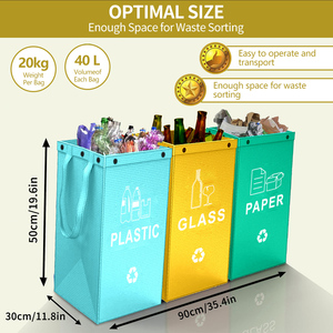 Gallon Nhự<span class=keywords><strong>a</strong></span> Giặt Giỏ Thùng Rác Có Thể Thùng Rác Chất Thải Bin Thùng Rác Có Thể Đứng 40L Công Suất Ngoài Trời Lưu Trữ Xô Cho Nhà Sử Dụng - Product Image 5