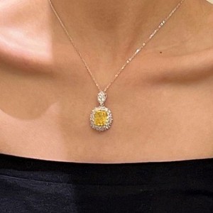 FYXL1155 จี้สีเหลืองสดใสหรูหราและสง่างามแบบครบชุด - Product Image 1