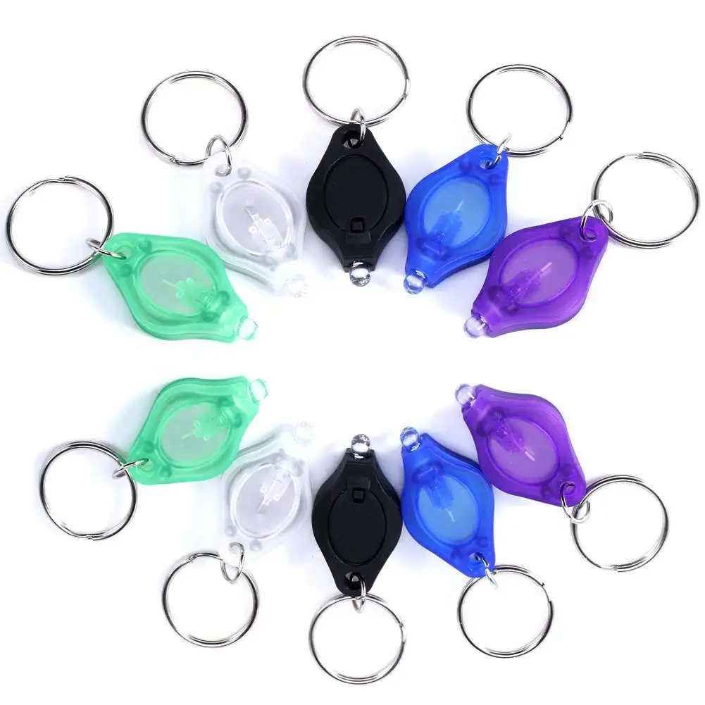 Porte-clés avec Logo personnalisé, livraison gratuite, Mini lumière UV violette, lampe de poche LED, pour cadeaux en promotion