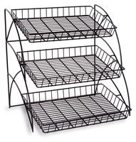 Wire Rack with 3 Tiers for Tabletop, Open Shelving with Rectangular Shape