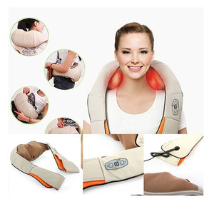 Masajeador de espalda y cuello con cinturón <span class=keywords><strong>Shiatsu</strong></span> vibratorio y cómodo de fácil uso para hombro - Product Image 3