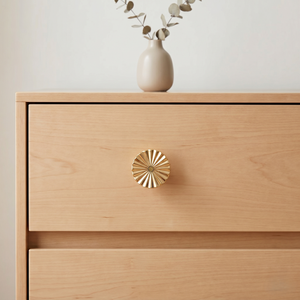 Moderne zonnebloemvormige kunststof gouden kastgrepen D=38mm Geschikt voor kleine handgrepen op slaapkamerkastdeuren - Product Image 6