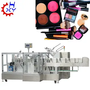 Máquina de embalagem de alta velocidade para fechamento de caixa de pincéis de sombra de olhos e maquiagem blush