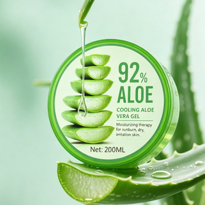 Gel réparateur naturel doux à l'aloe vera <span class=keywords><strong>pour</strong></span> peaux sèches, éclaircissant, hydratant, soin après-soleil à l'hamamélis et à l'eau de rose - Product Image 1
