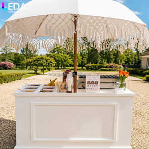 Carrito de Dulces Acrílico Cuadrado Blanco, Estilo Moderno y Simple, para Decoración de Eventos y Fiestas, Novedad LEDA para Bodas - Product Image 1