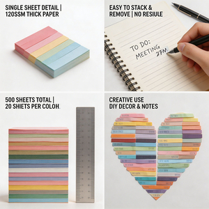 Sheng Kang Packaging Colorful <b>Memo</b> <b>Pads</b> Customized Non-Adhesive Sticky Notes for Organizing Documents and Book Marking - Product Image 2