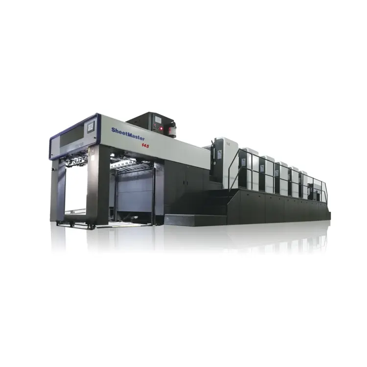 เครื่องพิมพ์กล่องบรรจุภัณฑ์แบบสีเครื่องพิมพ์ XJ145กล่องกระดาษแข็งขนาดใหญ่