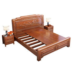 Chinese Style Solid Rosewood Double <b>Bed</b> 1.5m 1.8m Hand Carved Mortise Tenon Structure <b>Platform</b> <b>Bed</b> Bedroom Furniture - Product Image 5