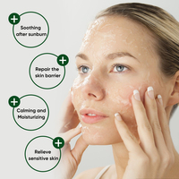 Soin de la peau vegan bio efficace pour soulager les brûlures de rasage et les coups de soleil gel réparateur apaisant à l'aloe vera