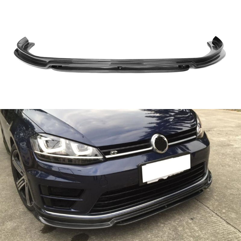 2個入りカーボンファイバーフロントバンパーリップスポイラーVWゴルフ