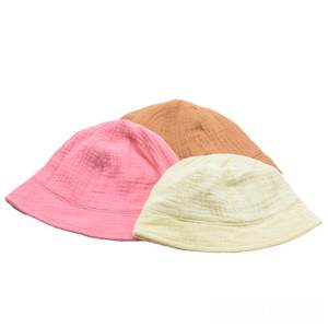 Wholesale <strong>Newborn</strong> Baby Bucket <strong>Hat</strong> for Boys UV Satin Lined Lap Toddler Kids Girl <strong>Sun</strong> Fisherman <strong>Hats</strong> - Product Image 2