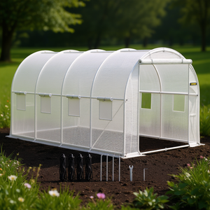 Serre tunnel Vevor Walk-In 15 x 6,5 x 7 pieds, structure en acier galvanisé, portable, avec fenêtres enroulables et porte zippée - Product Image 2