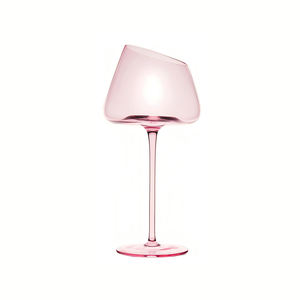 Бокалы для белого вина из розового хрусталя ручной работы от фабрики CnGlass, 100% ручная работа, роскошные бокалы для красного вина на длинной ножке для свадьбы - Product Image 1