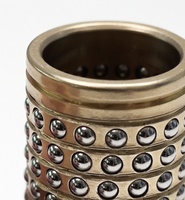 Cage à billes de précision en laiton avec aide à l'assemblage – Cage de roulement autolubrifiante pour poteau de guidage, 10 mm de diamètre intérieur, 20 mm de hauteur, 206.73